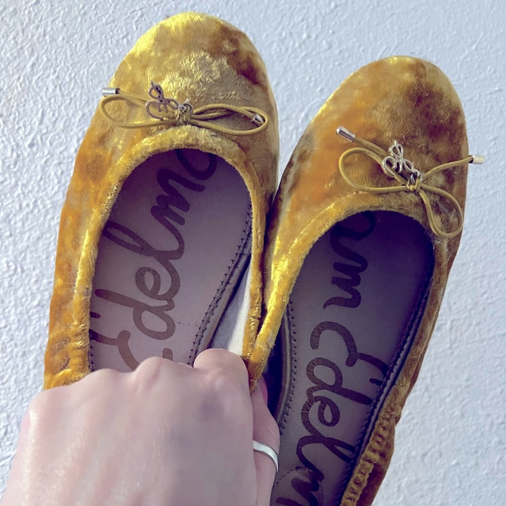 SAM EDELMAN MARIGOLD VELVET BALLET 🩰 FLATS 8.5W